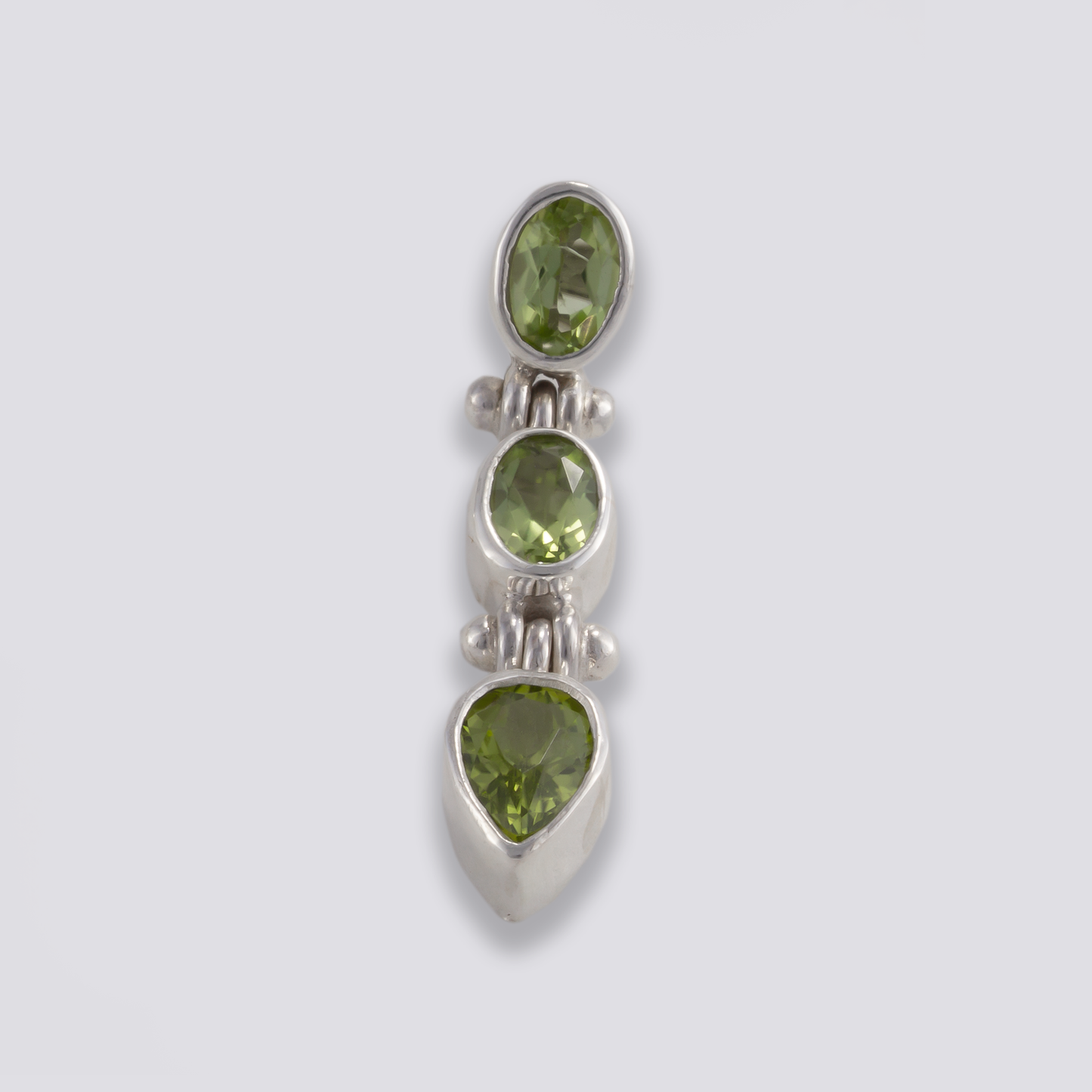 Sterling silver earrings with peridot stone