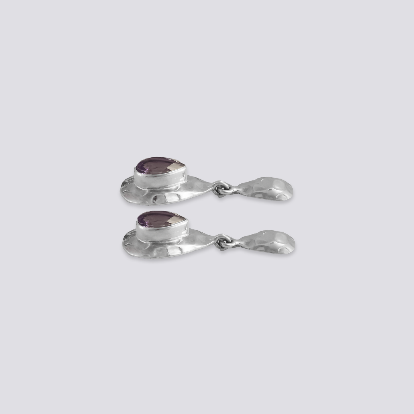Sterling silver earrings with purple amethyst