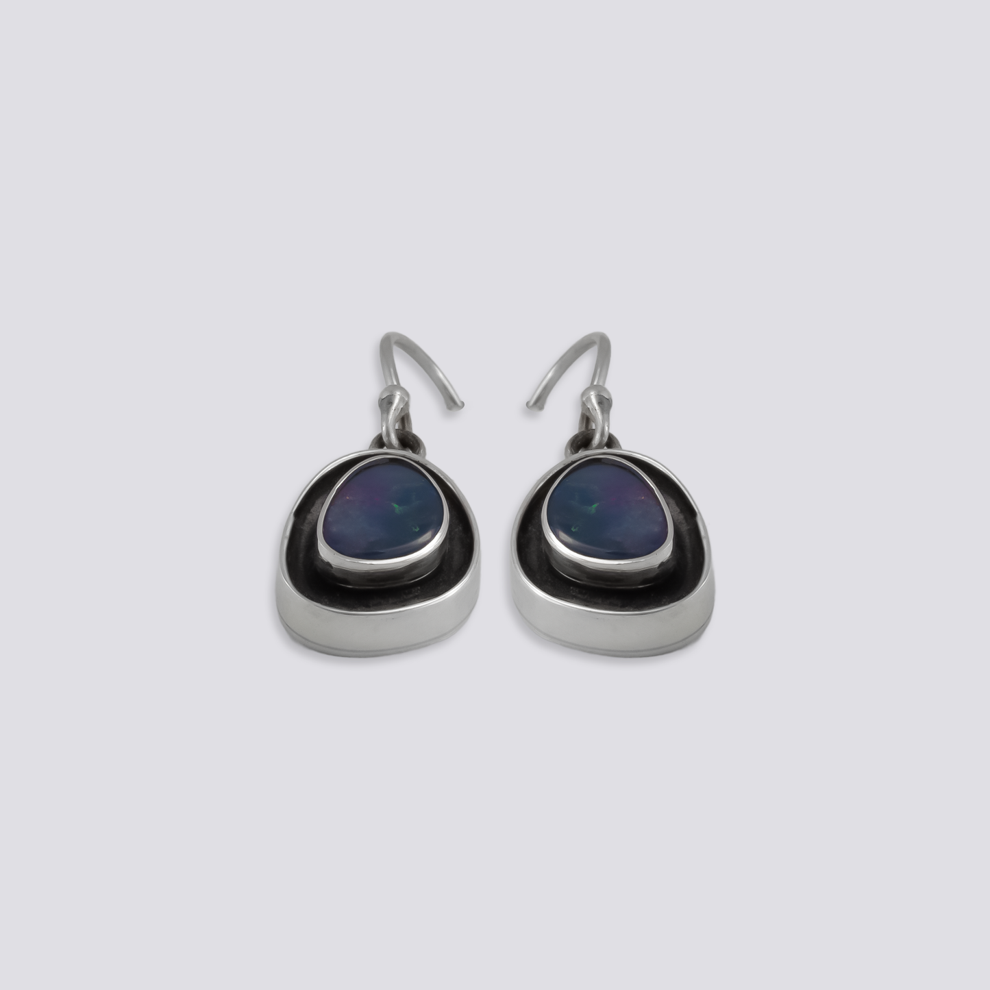 Sterling silver earrings with opal stone