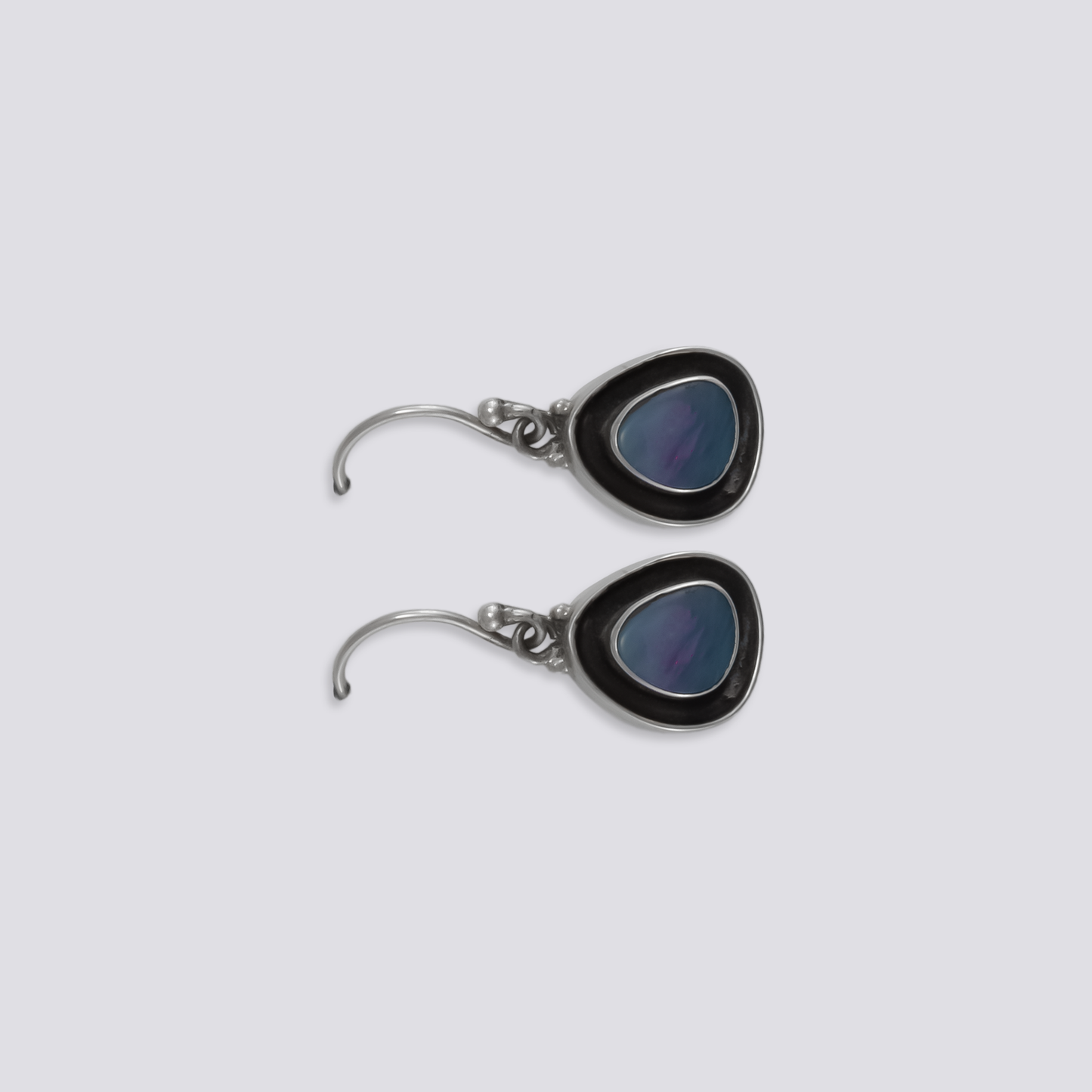 Sterling silver earrings with opal stone