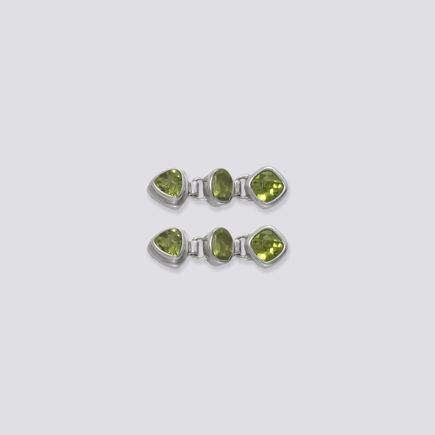 Sterling silver earrings with peridot stone