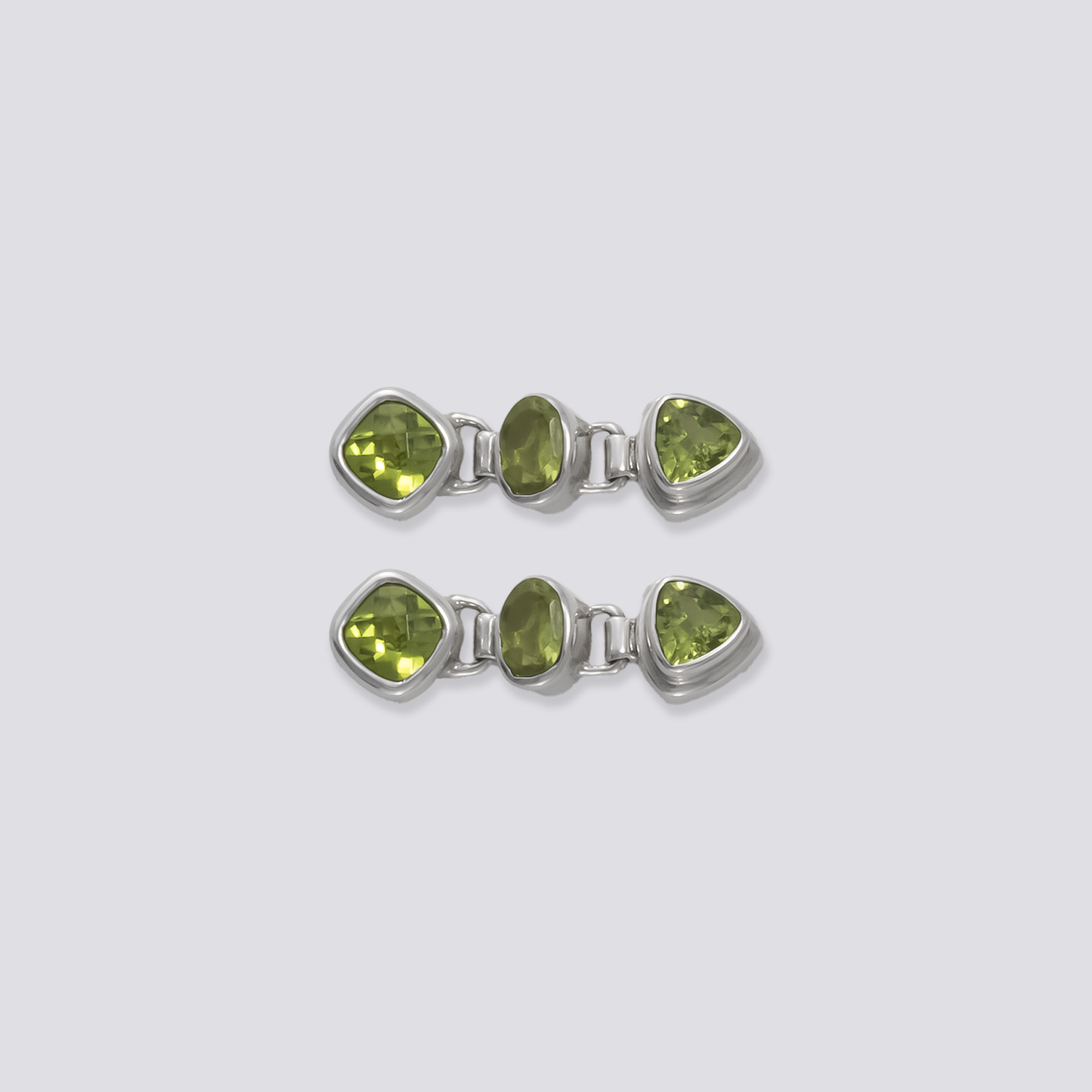 Sterling silver earrings with peridot stone