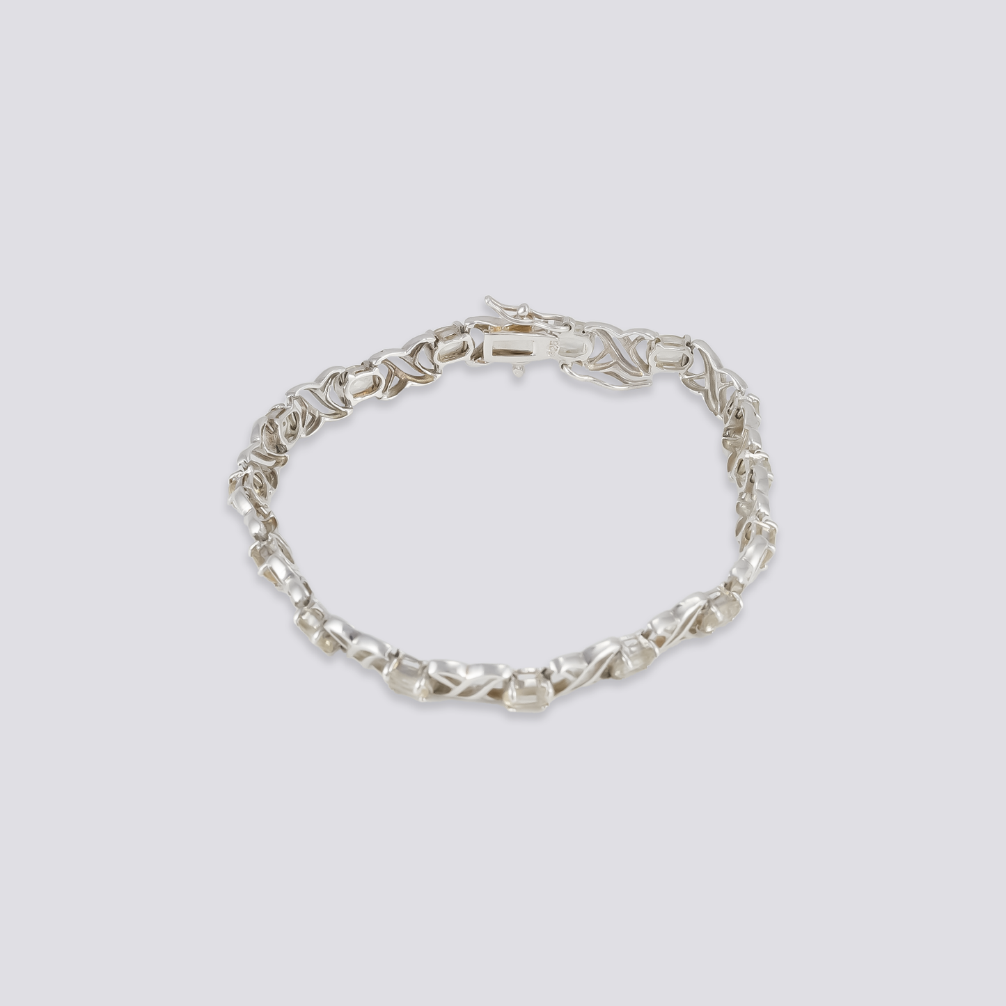 Sterling silver bracelet with citrine stone