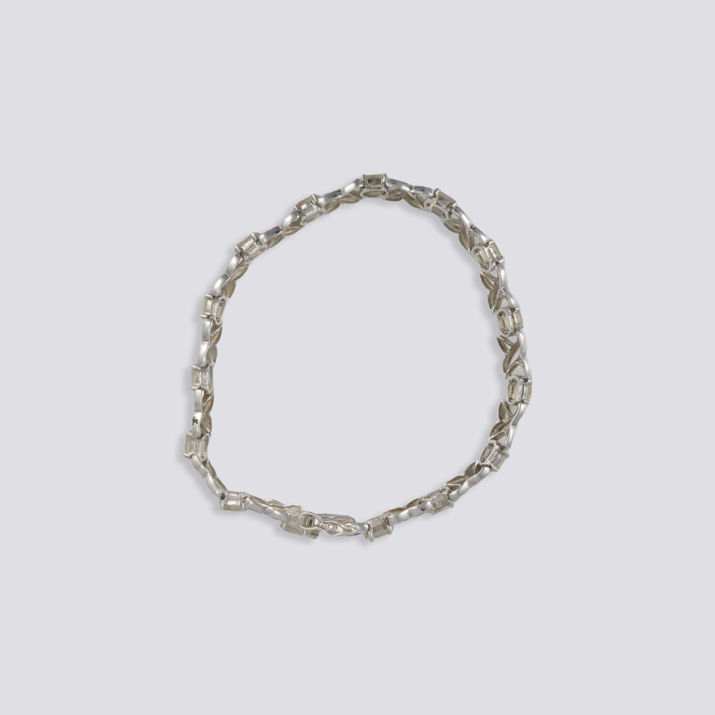Sterling silver bracelet with citrine stone
