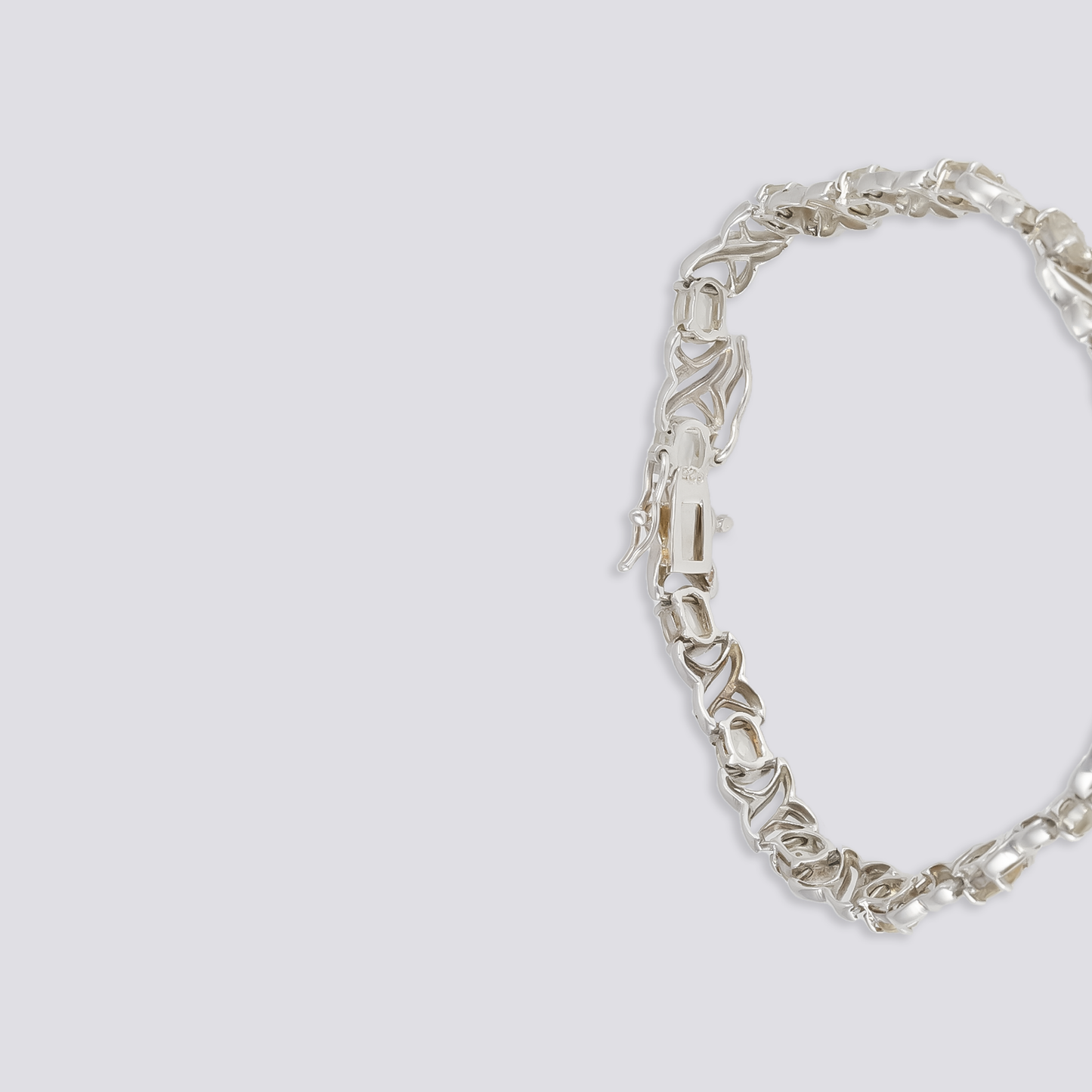 Sterling silver bracelet with citrine stone