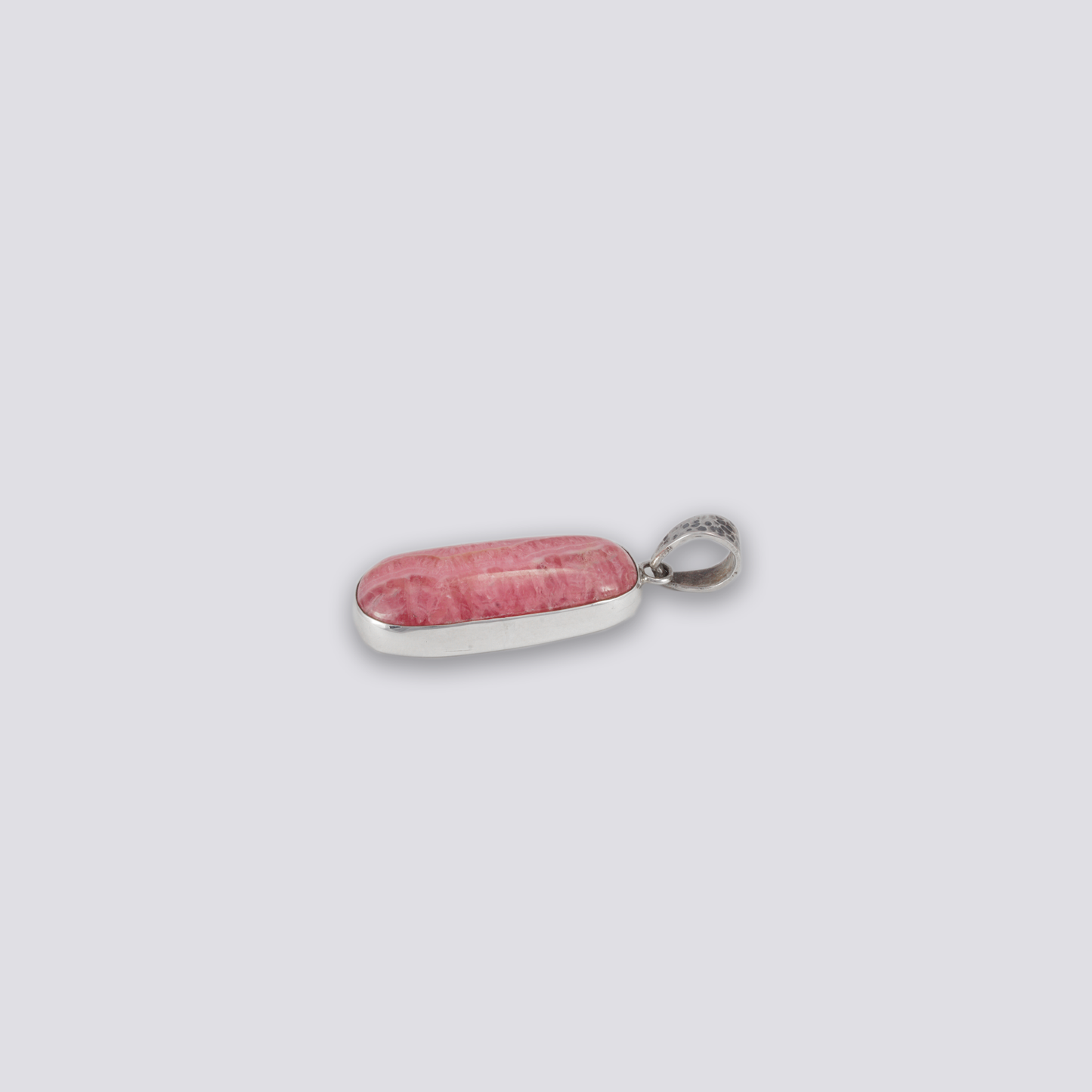 Sterling silver pendant with rhodochrosite stone