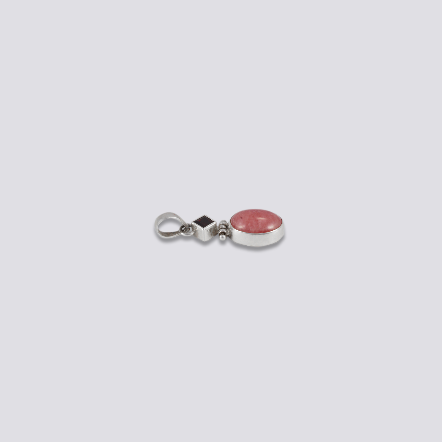Sterling silver pendant with rhodochrosite stone