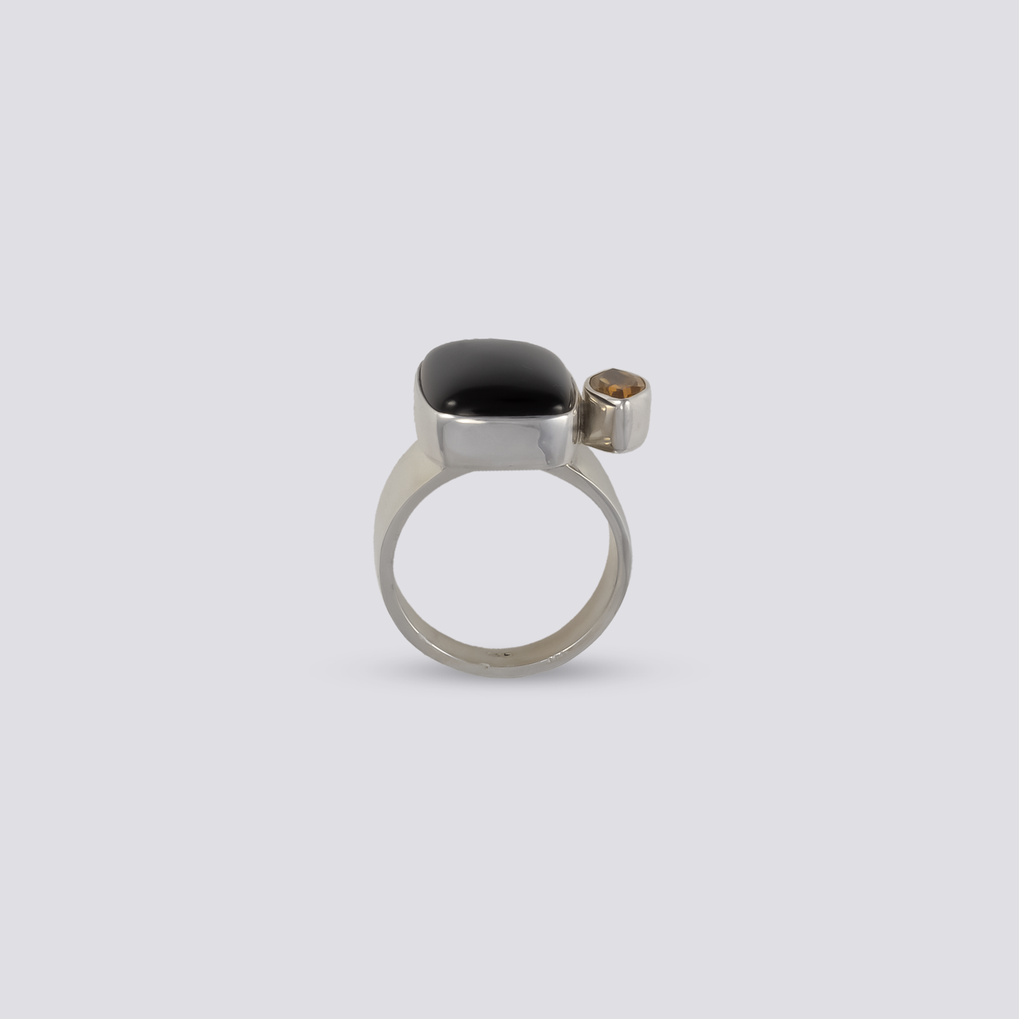 Sterling silver ring with citrine
