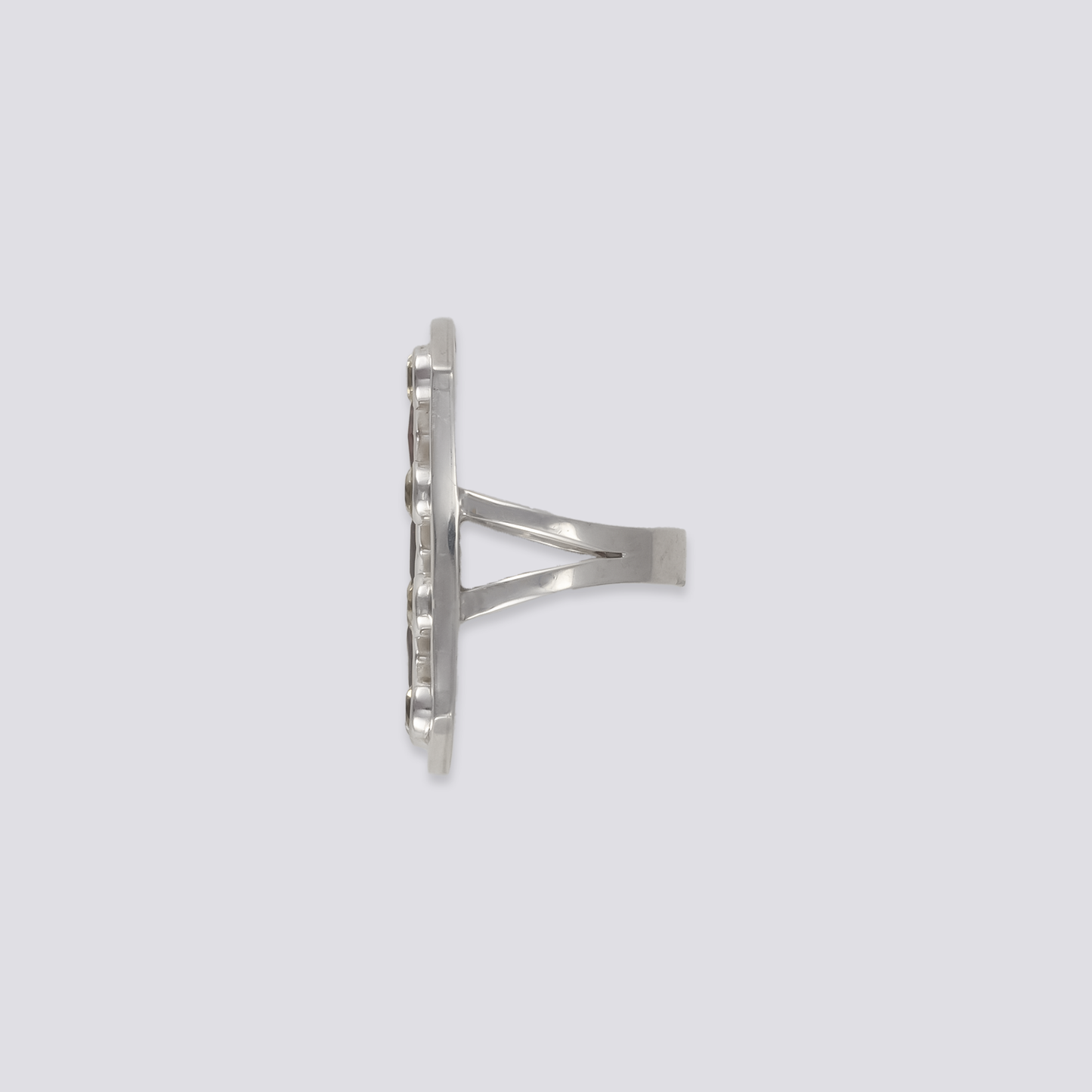 Sterling silver ring with citrine stone