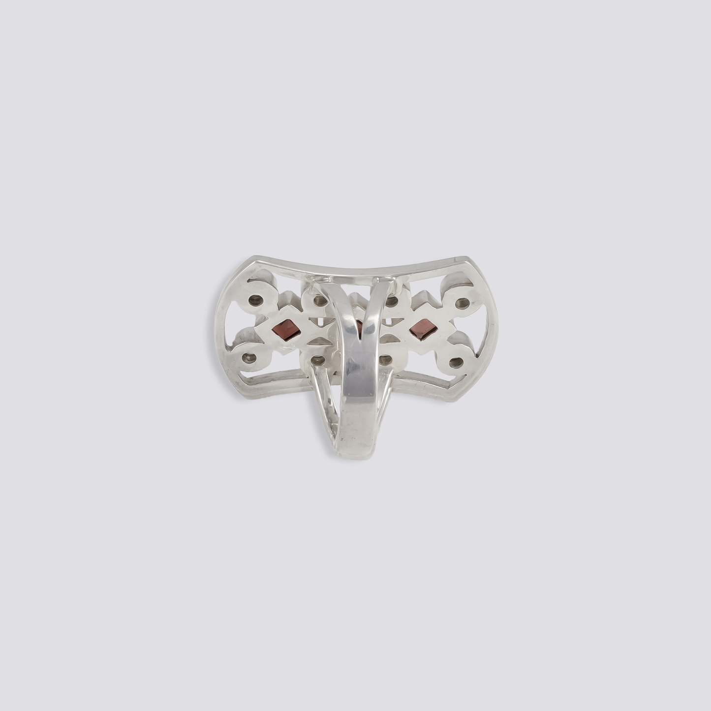 Sterling silver ring with citrine stone