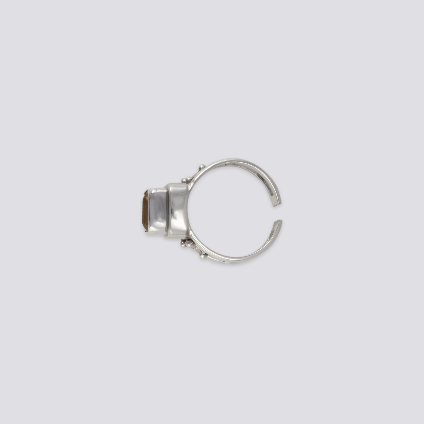 Sterling silver ring with citrine stone