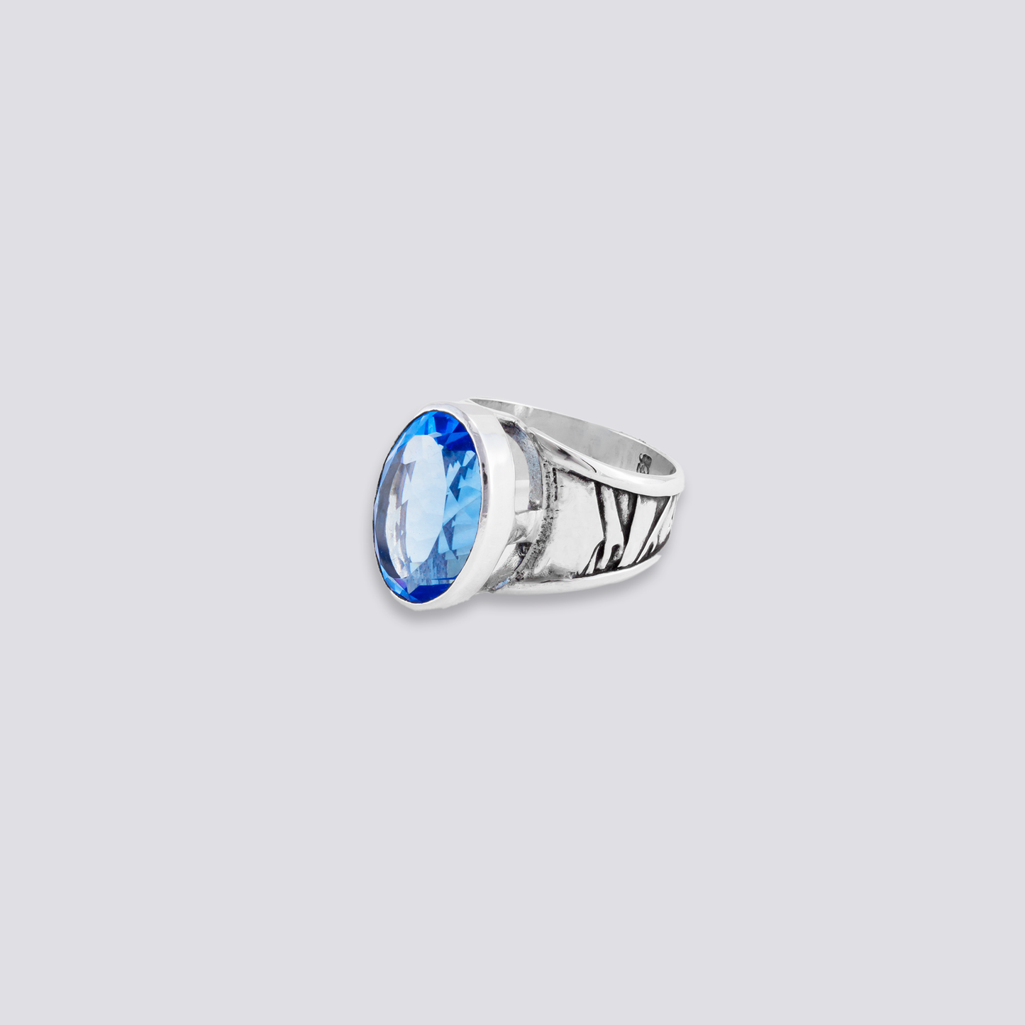 Sterling silver ring with with oval siberian quartz