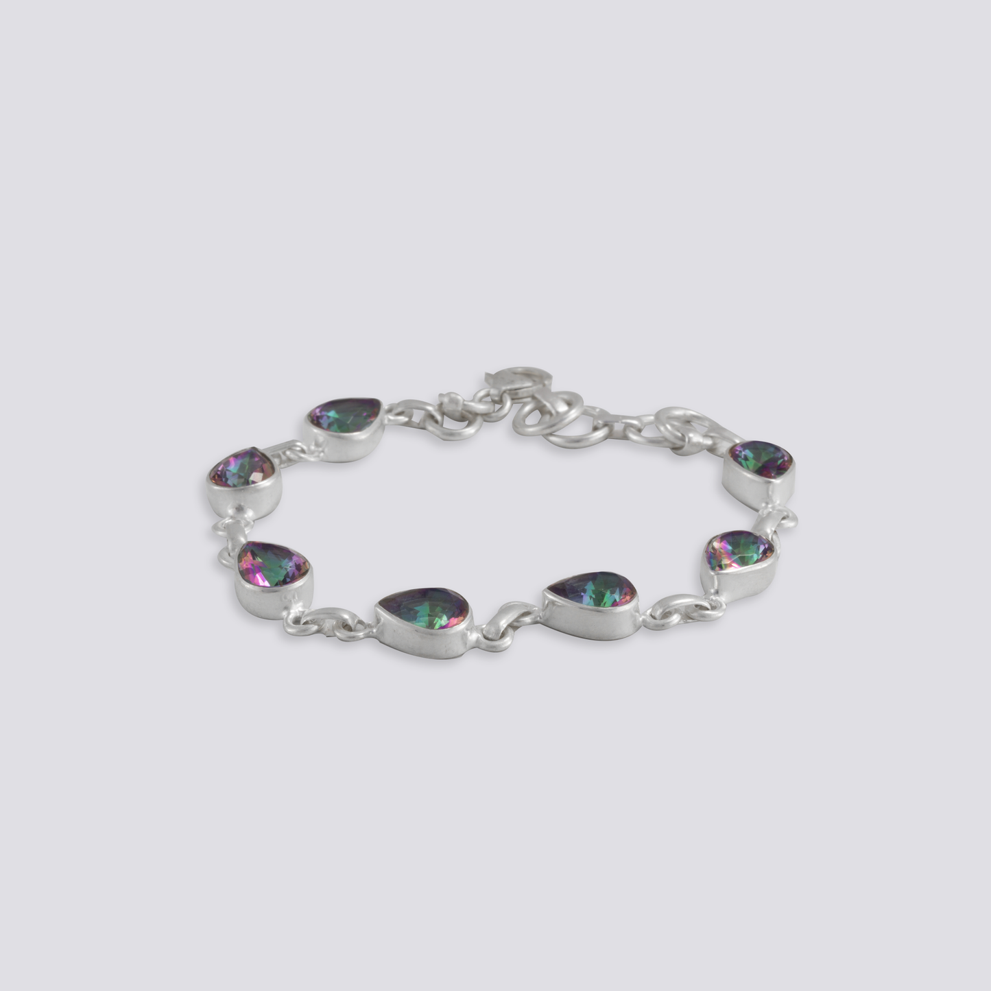 Sterling silver bracelet with mystic topaz