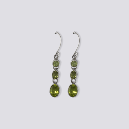 Sterling silver earrings with peridot