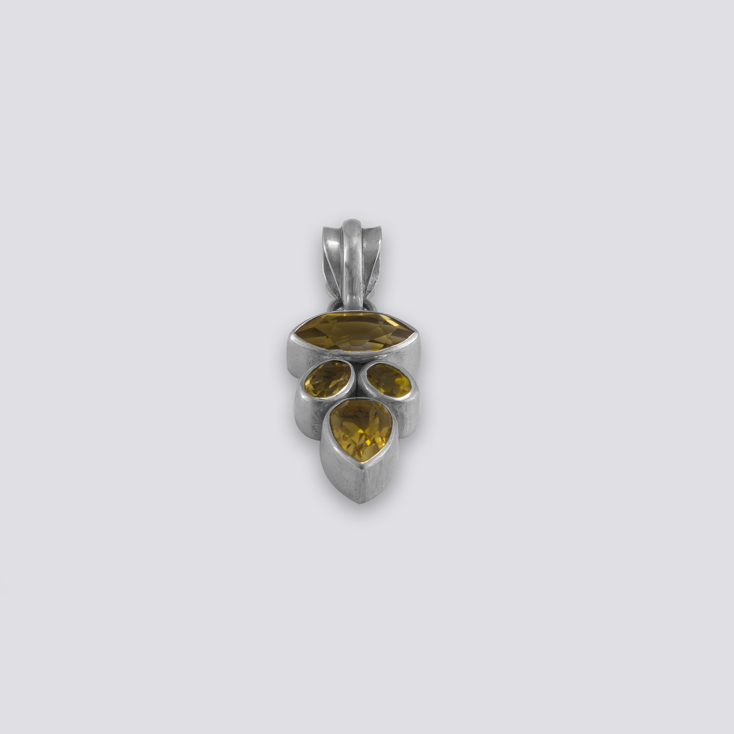 Sterling silver pendant with citrine stone