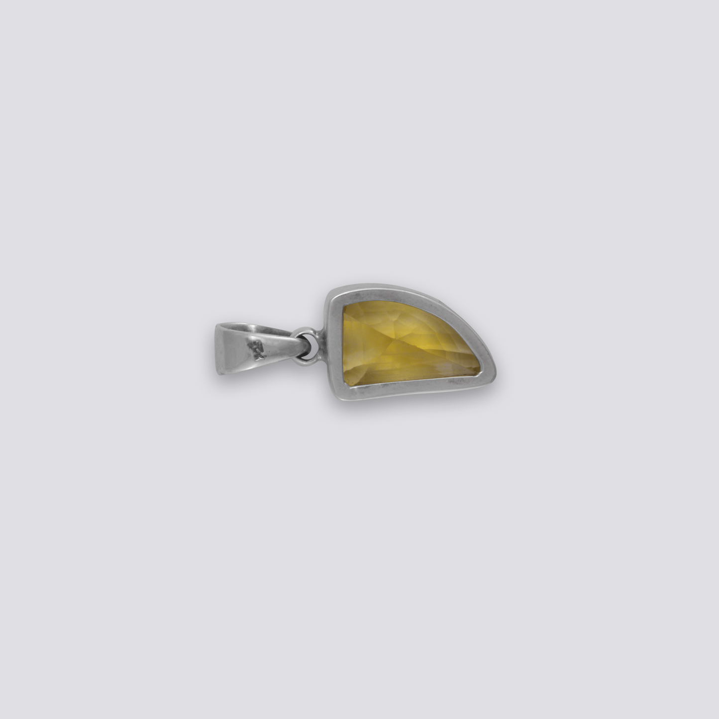 Sterling silver pendant with citrine stone
