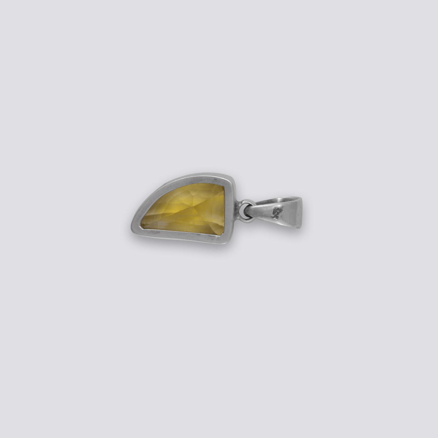 Sterling silver pendant with citrine stone
