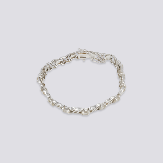 Sterling silver bracelet with citrine stone