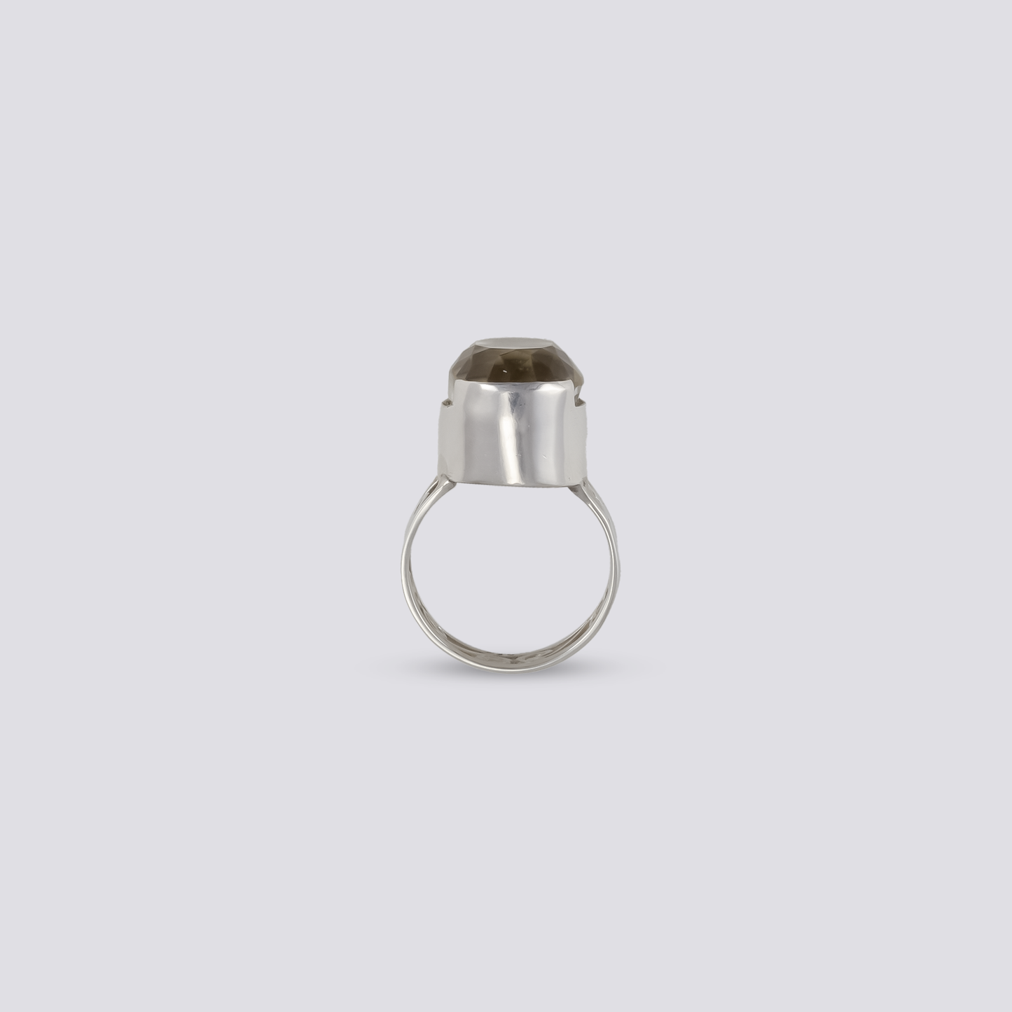 Sterling silver ring with citrine stone